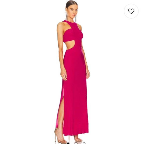 Misa Los Angeles Dresses & Skirts - MISA • Los Angeles Women’s Revolve Fuchsia Lyra Cutout Evening Maxi Dress S NWT